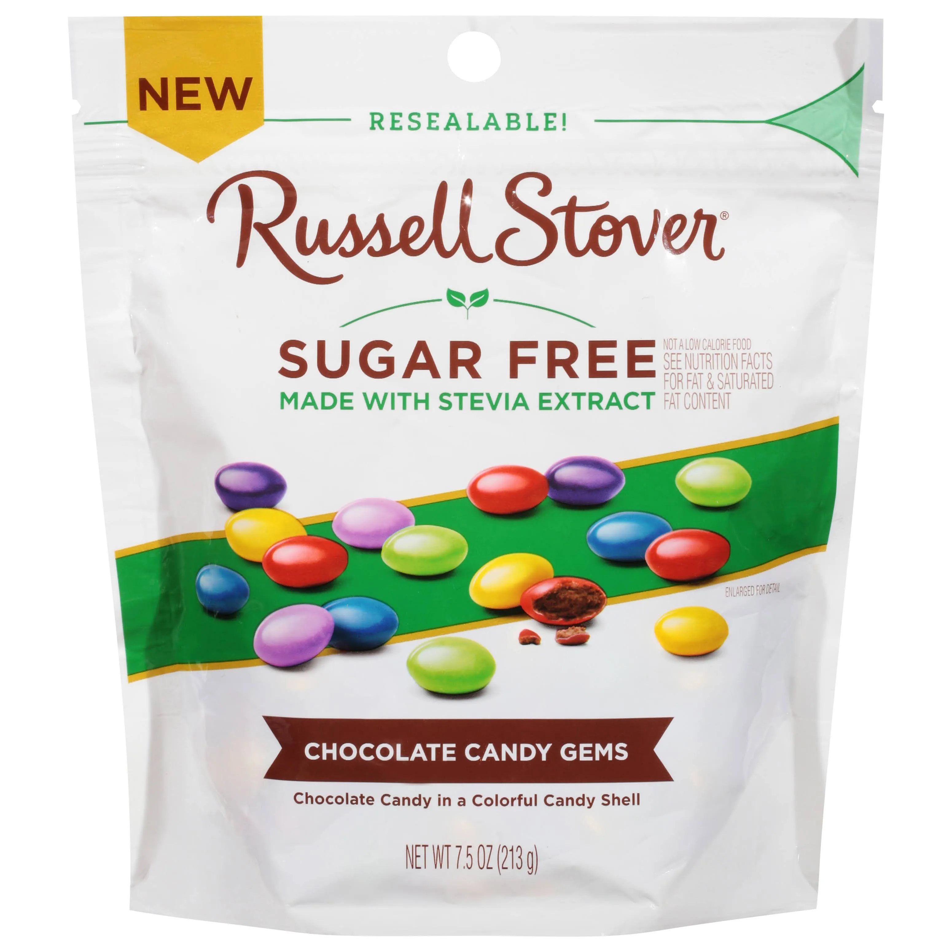 Russell Stover Chocolate Candy Gems, Sugar Free - 7.5 oz