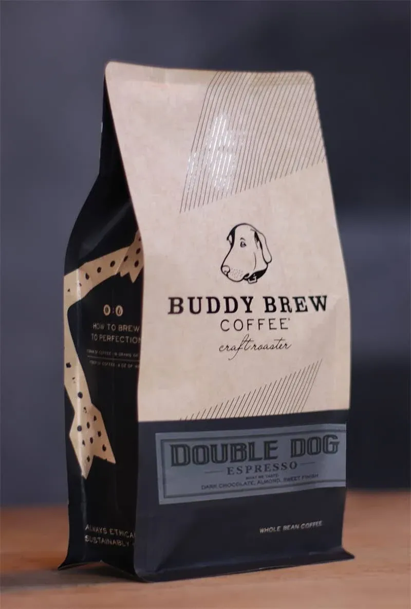 Buddy Brew Coffee, Medium/Dark Roast Whole Bean Coffee -Espresso - 5lb Bag El ...