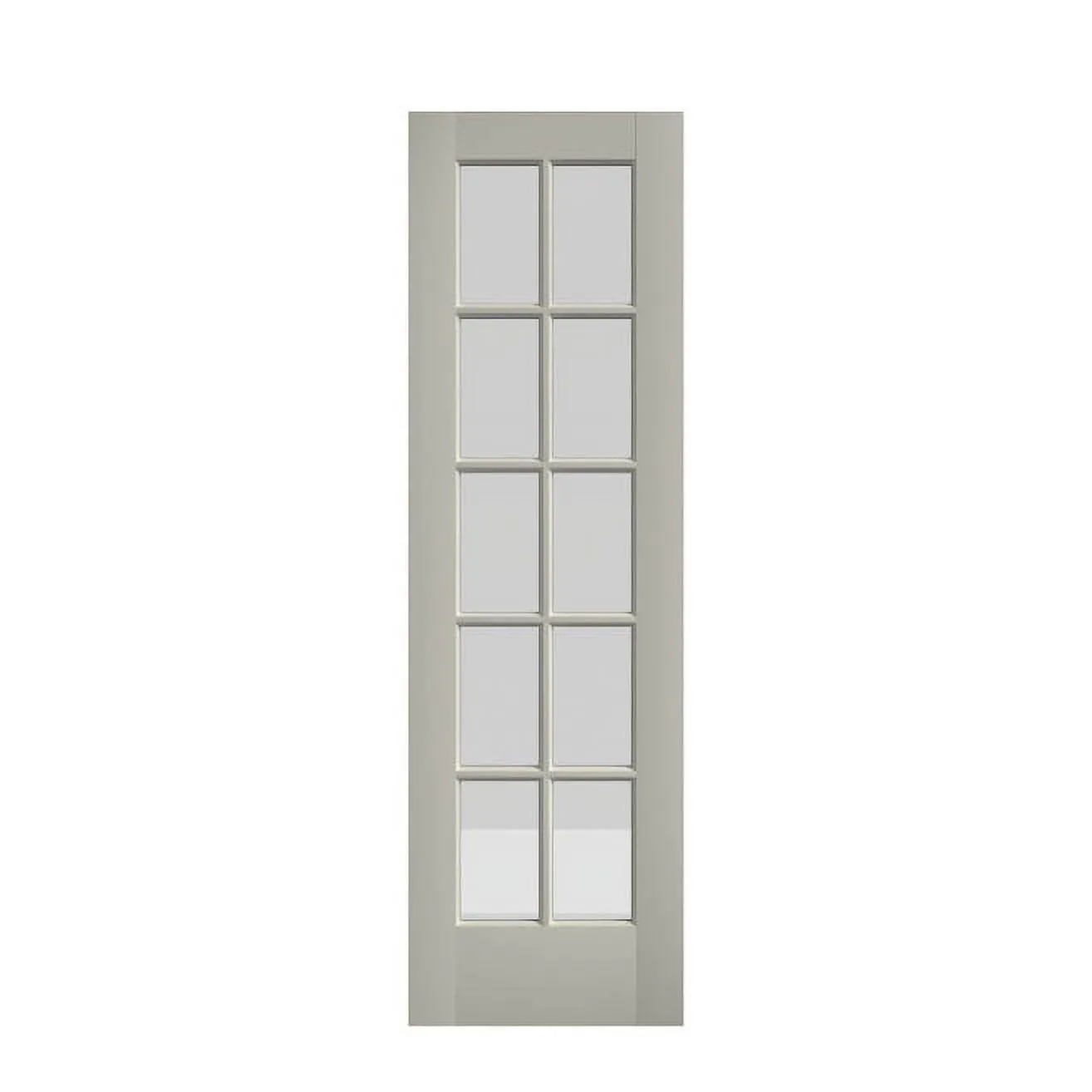 EightDoors 80" x 28" 15-Lite French Clear Glass White Prefinished Solid Wood Core Door