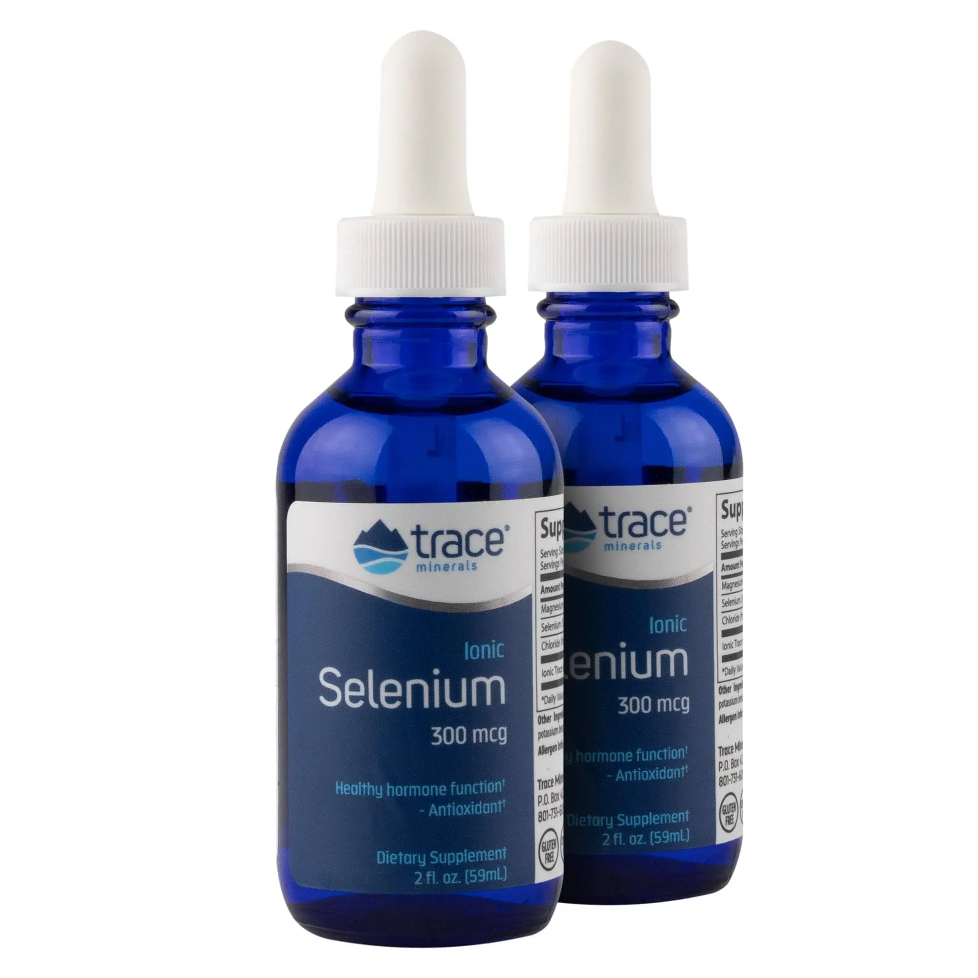 Trace Minerals | Liquid Ionic Selenium 300 mcg Dietary Supplement | Antioxidant, Supports Immunity, Thyroid Health | Vegan, Gluten Free, Non-GMO | 2