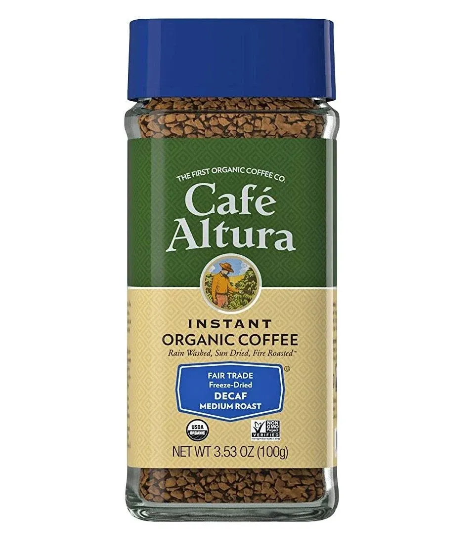 Cafe Altura Organic Fair Trade Decaf Instant Coffee, 3.53 oz