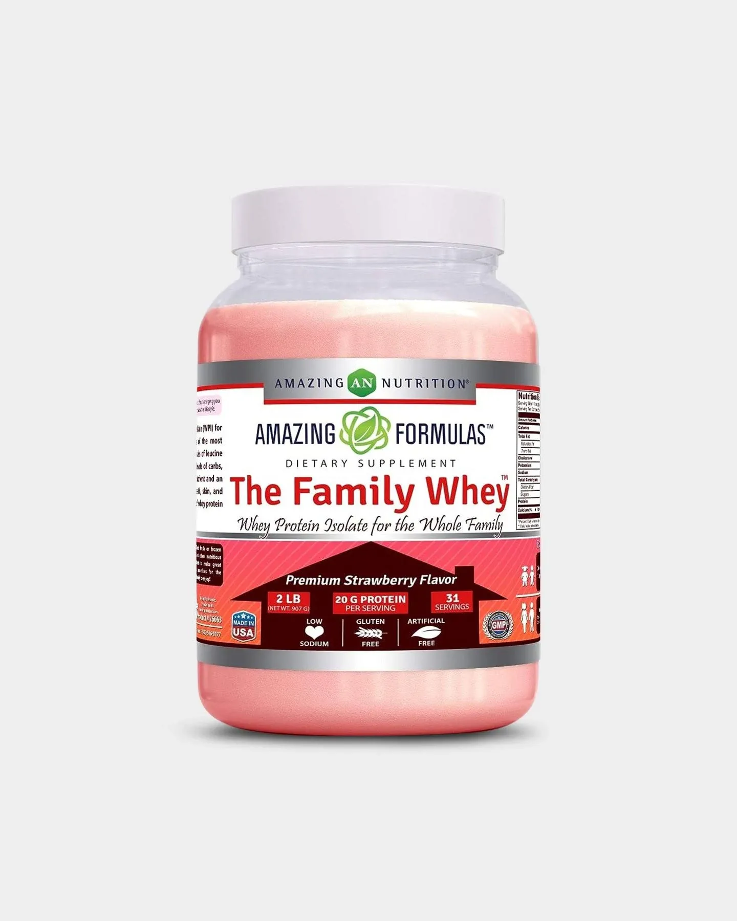 Amazing Formulas The Family Whey Protein Isolate Vanilla 2 lbs