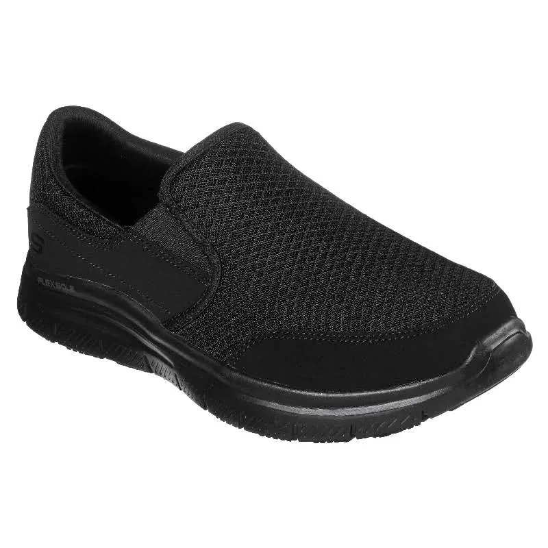 Men's Skechers, Flex Advantage SR McAllen Slip on Work Shoe 14 Black