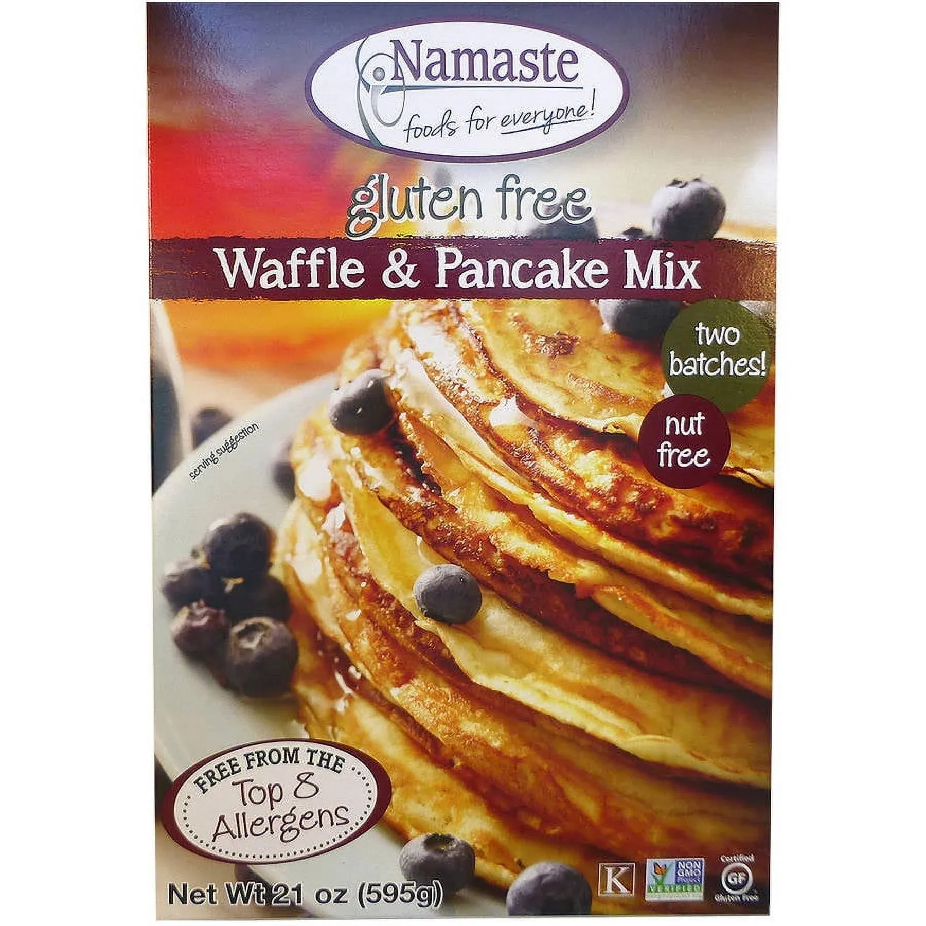 Namaste Foods Gluten Free Waffle & Pancake Mix, 21 oz (Pack of 6)