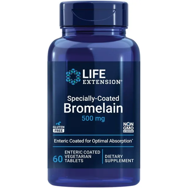 Life Extension Specially-Coated Bromelain 60 Tablets