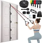 Brebebe Door Anchor Strap for Resistance Bands Exercises, Multi Point Anchor Gym Attachment for Home Fitness, Portable Door Band Resistance Workout