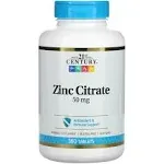 21st Century Zinc Citrate 50 mg 360 Tablets