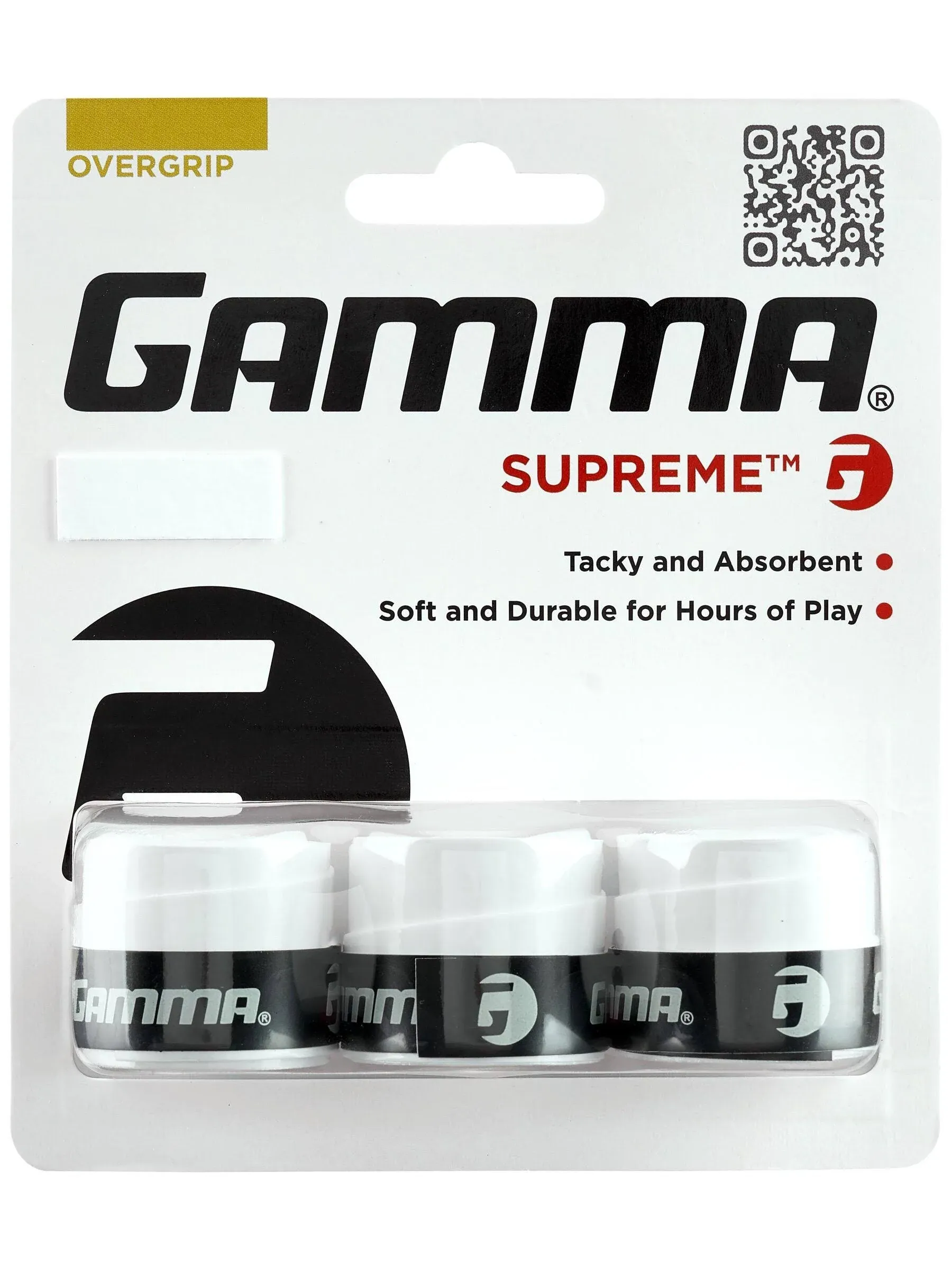 Gamma Supreme Overgrip - 3 Pack - Grey