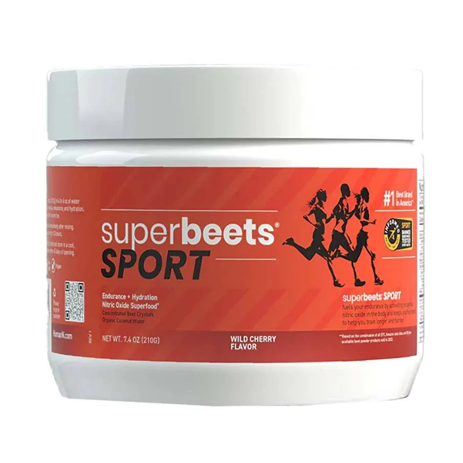 SuperBeets Sport 7.4oz Wild Cherry Flavor by Humann