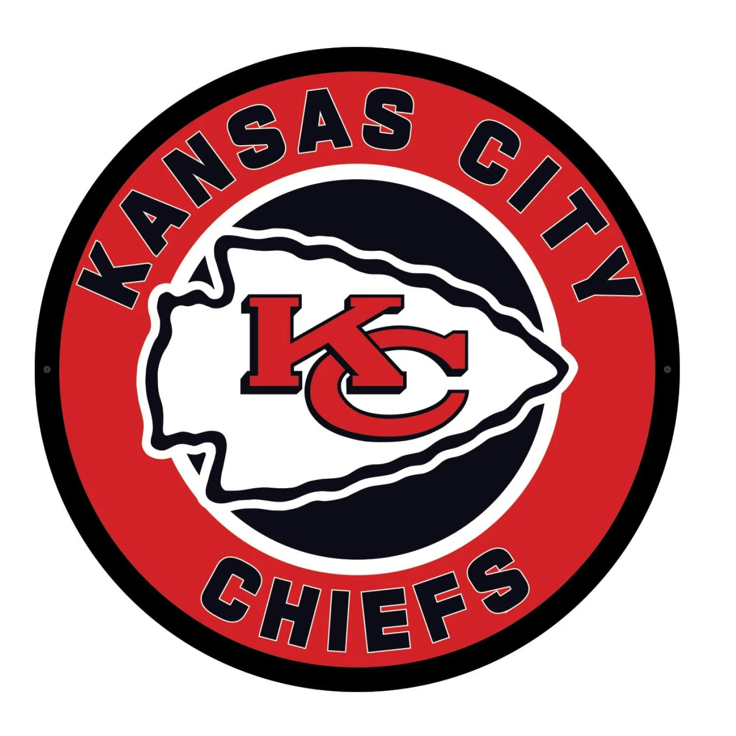 Evergreen Kansas City Chiefs Round LED Wall Décor One-Size