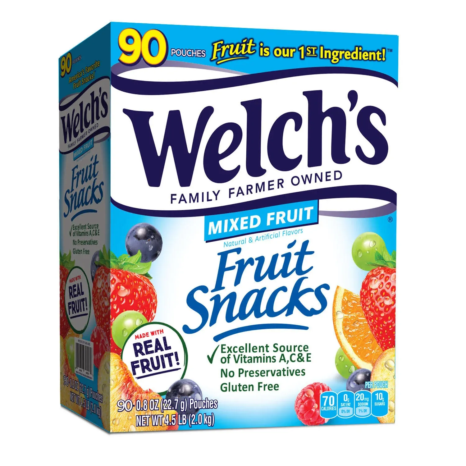 Welch&#039;s Mixed Fruit Fruit Snack, 0.8 oz, 90 pk. FREE SHIPPING