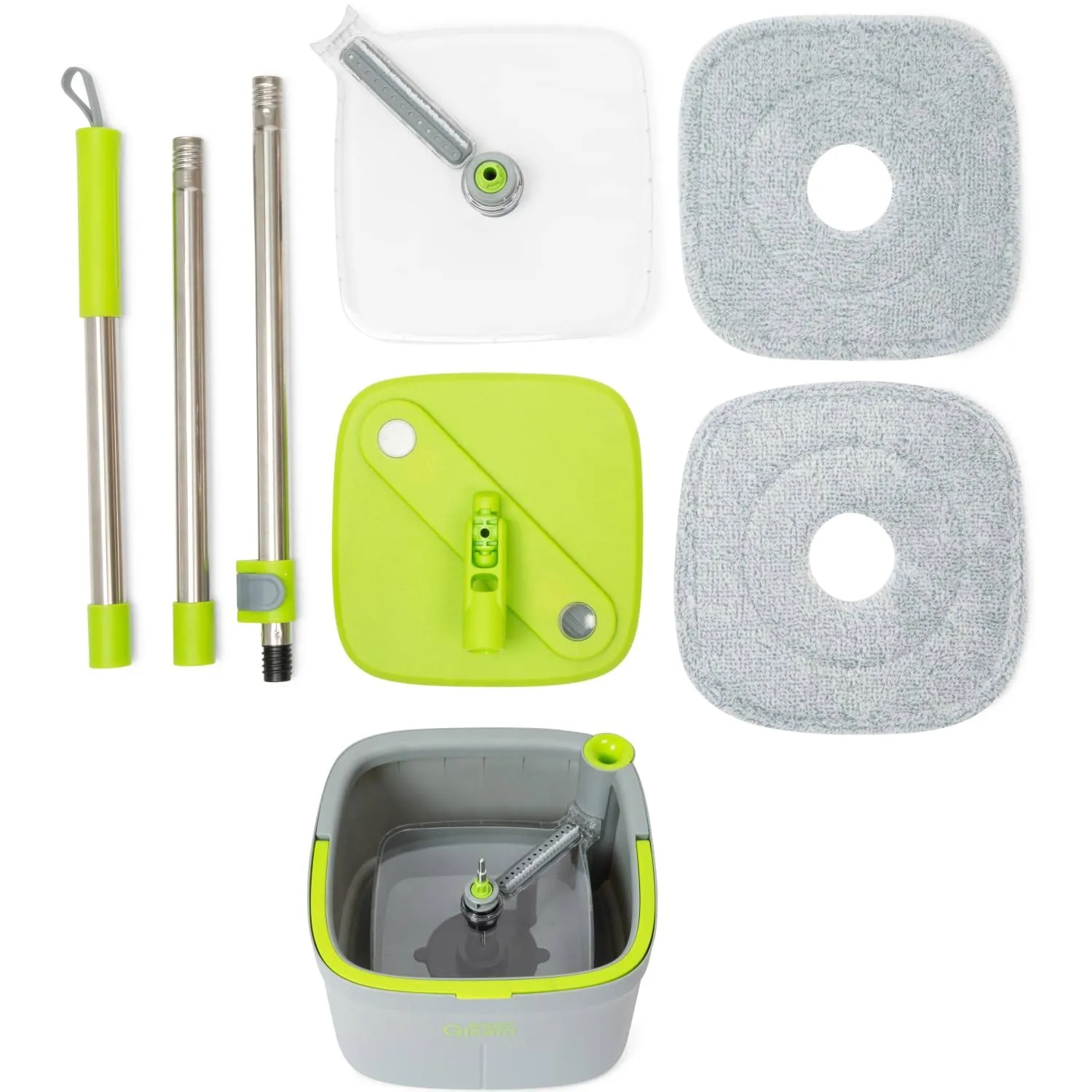 Easy Gleam 360 Spin Mop Bucket Set with Spin Wringer, Mop and Wringer Set ...