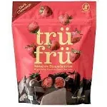 Tru Fru Dark Chocolate Dipped Freeze-Dried Real Strawberries 4.2 oz, 6-Pack Case