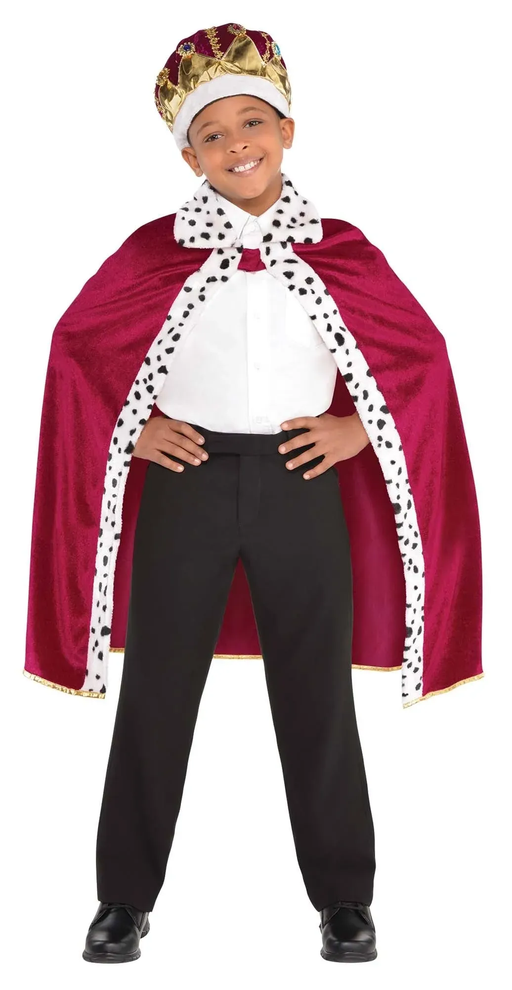 King Crown and Robe Costume - Kids - Dress Up America Red