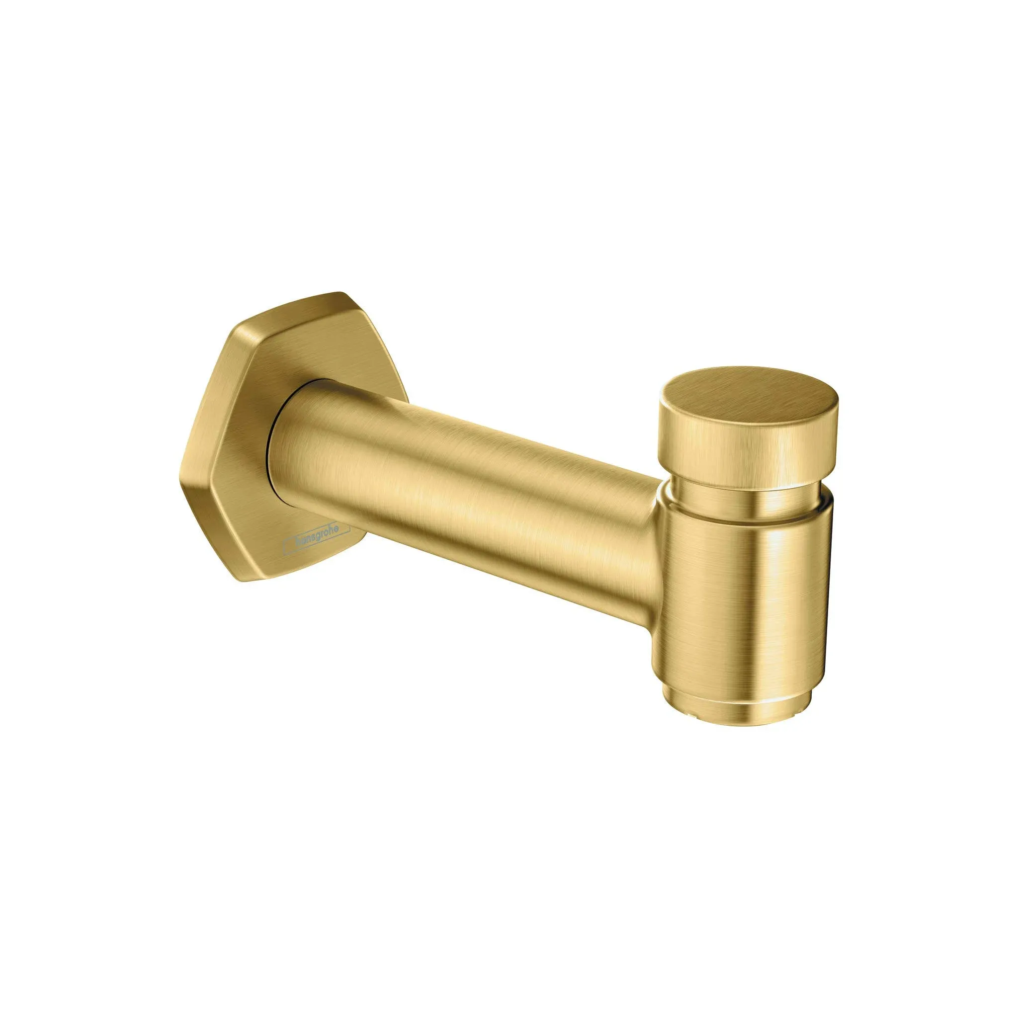 hansgrohe Tub Spout with Diverter 3-inch Transitional Tub Spout in Brushed Gold Optic, 04815250