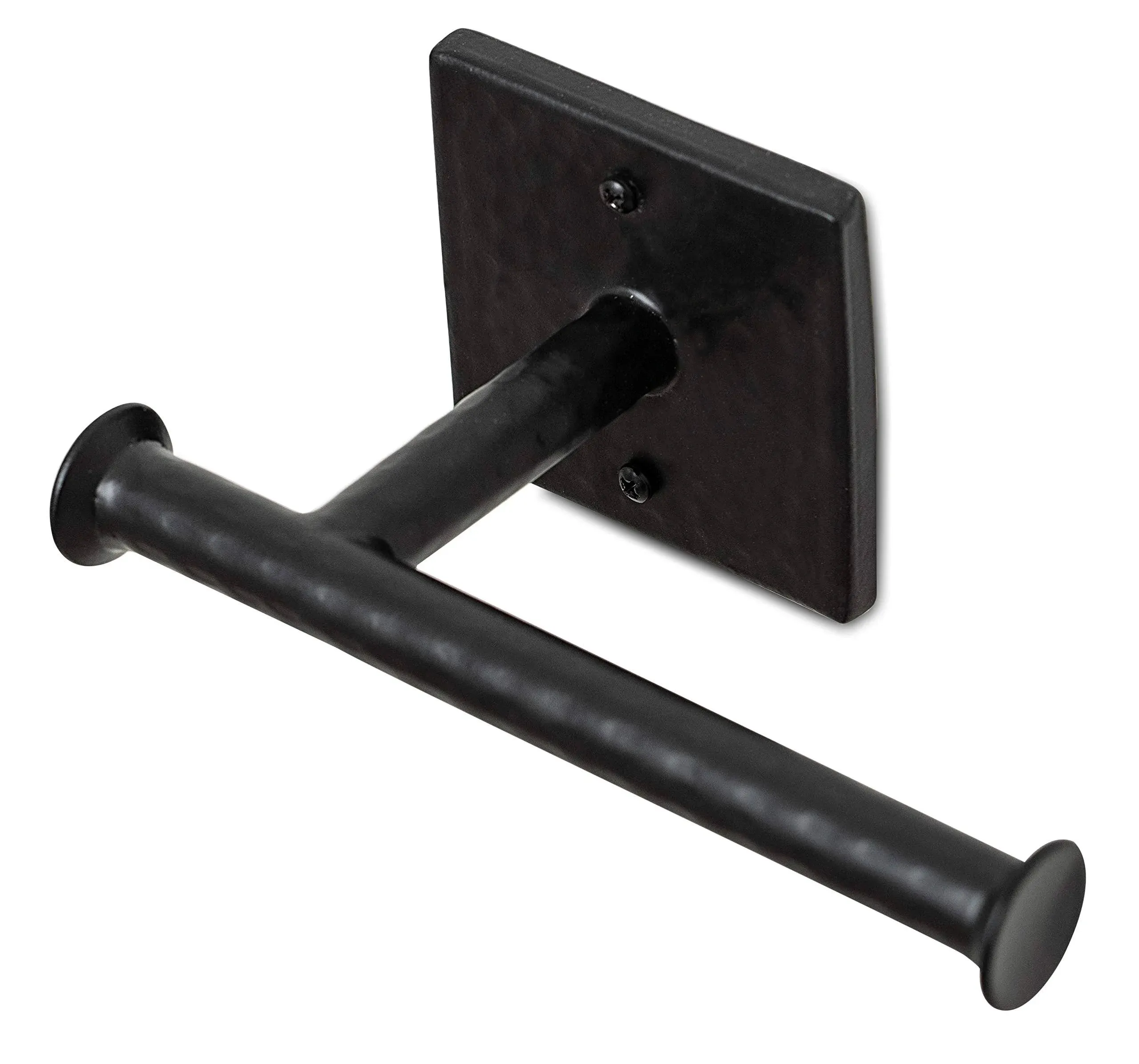 Monarch Abode Hand Hammered Aluminum Toilet Paper Holder Black 19133