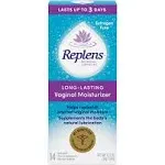 Replens Vaginal Moisturizer, Long-Lasting - 14 pack, 1.23 oz applications