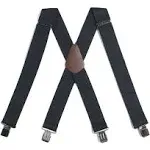 Carhartt Men&#039;s Utility Suspenders NEW w/TAGS Black with leather &amp; Chrome logos