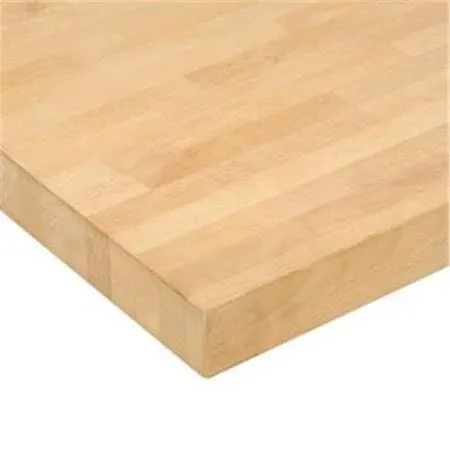 48"W x 30"D x 1-3/4" Thick Birch Butcher Block Square Edge Workbench Top