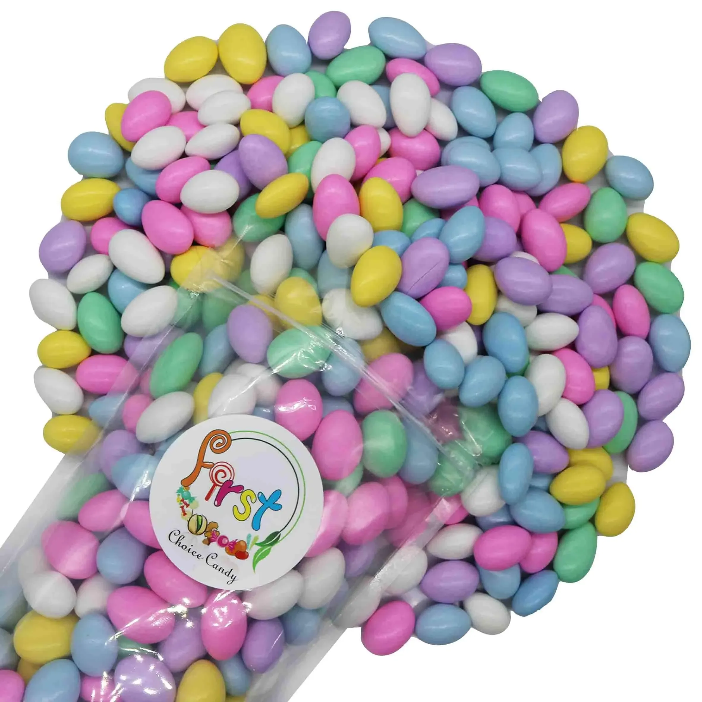 FirstChoiceCandy Jordan Almonds (1 Pound, Assorted Pastel Colors)