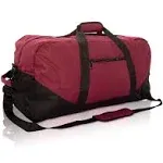 25&#034; Big Adventure Large Gym Sports Duffle Bag in Maroon