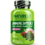 NATURELO, Immune Support with Elderberry, Vitamin C & Zinc Plus Echinacea