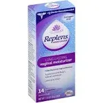 Replens Vaginal Moisturizer, Long-Lasting - 14 pack, 1.23 oz applications