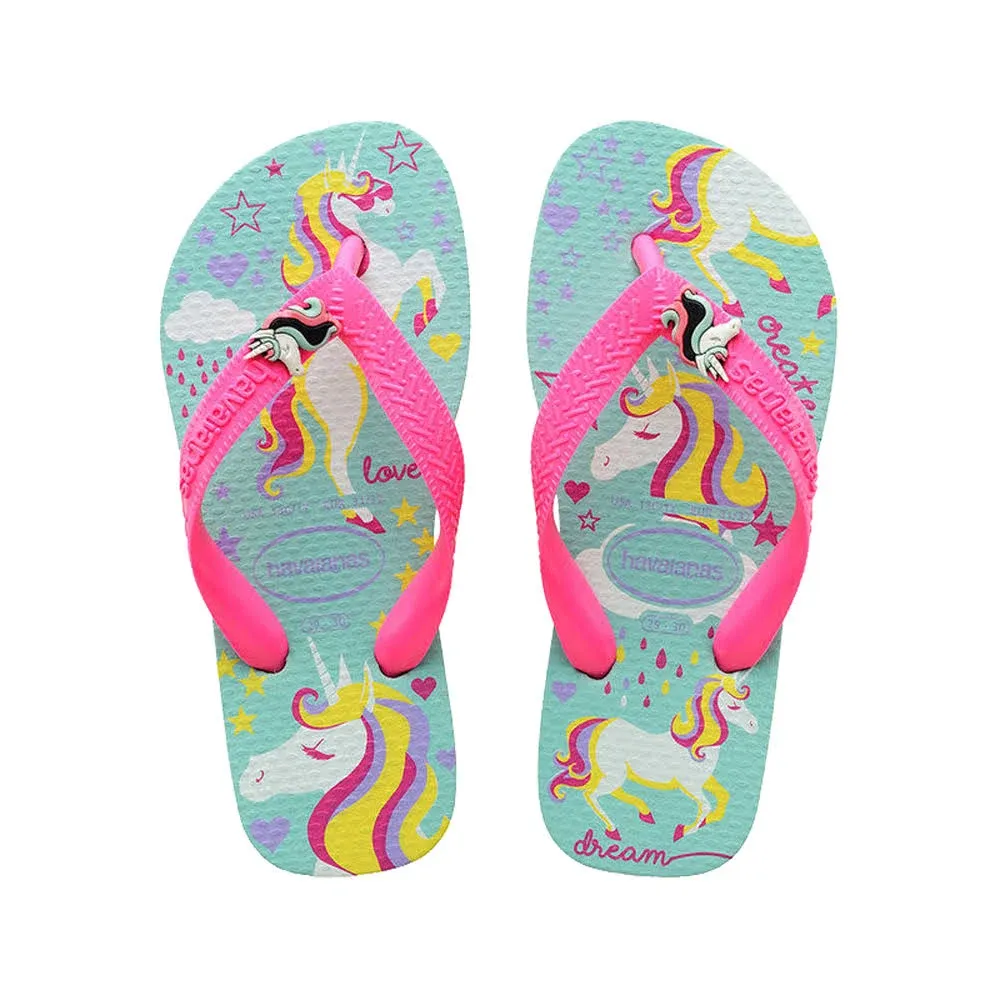 Havaianas Fantasy Flip Flop Beige/ Magenta Neon