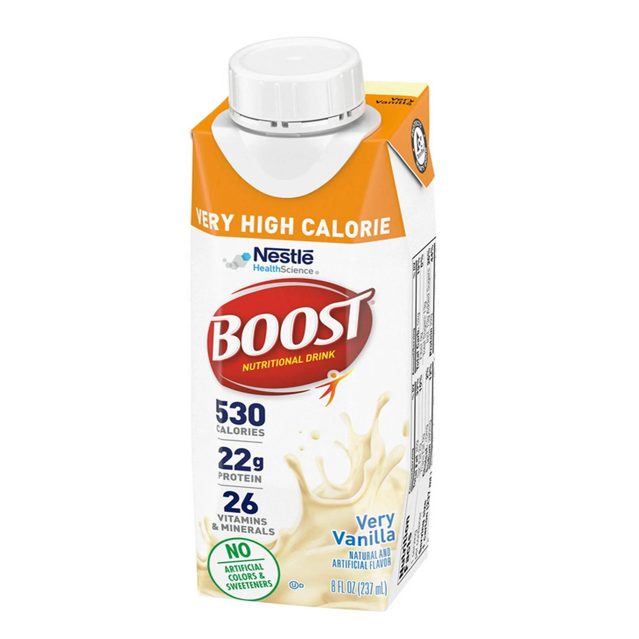 Boost VHC - Very High Calorie Drink Shake, Strawberry, 8oz Briks, Case (24 ct)