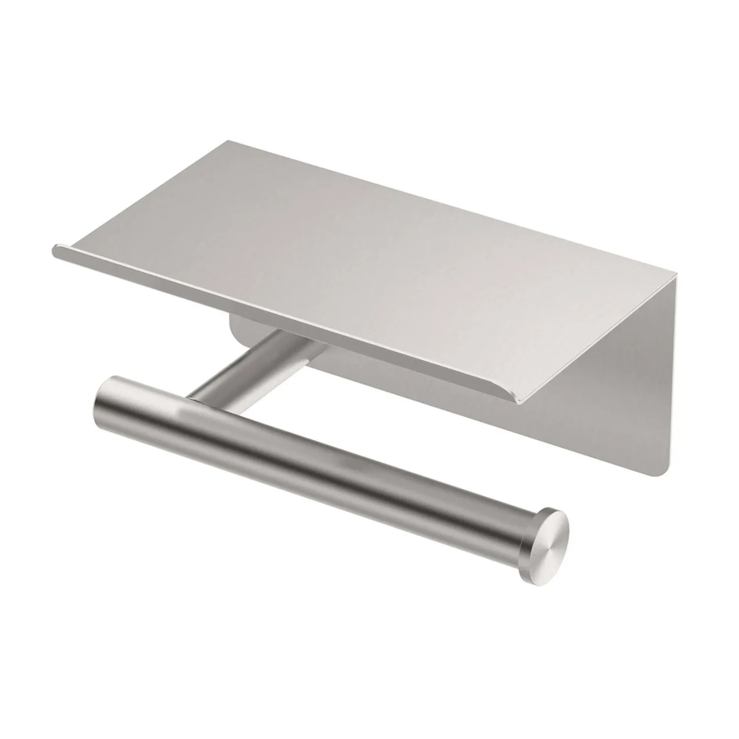 Gatco 1420SN Latitude II Toilet Paper Holder with Mobile Shelf Satin Nickel