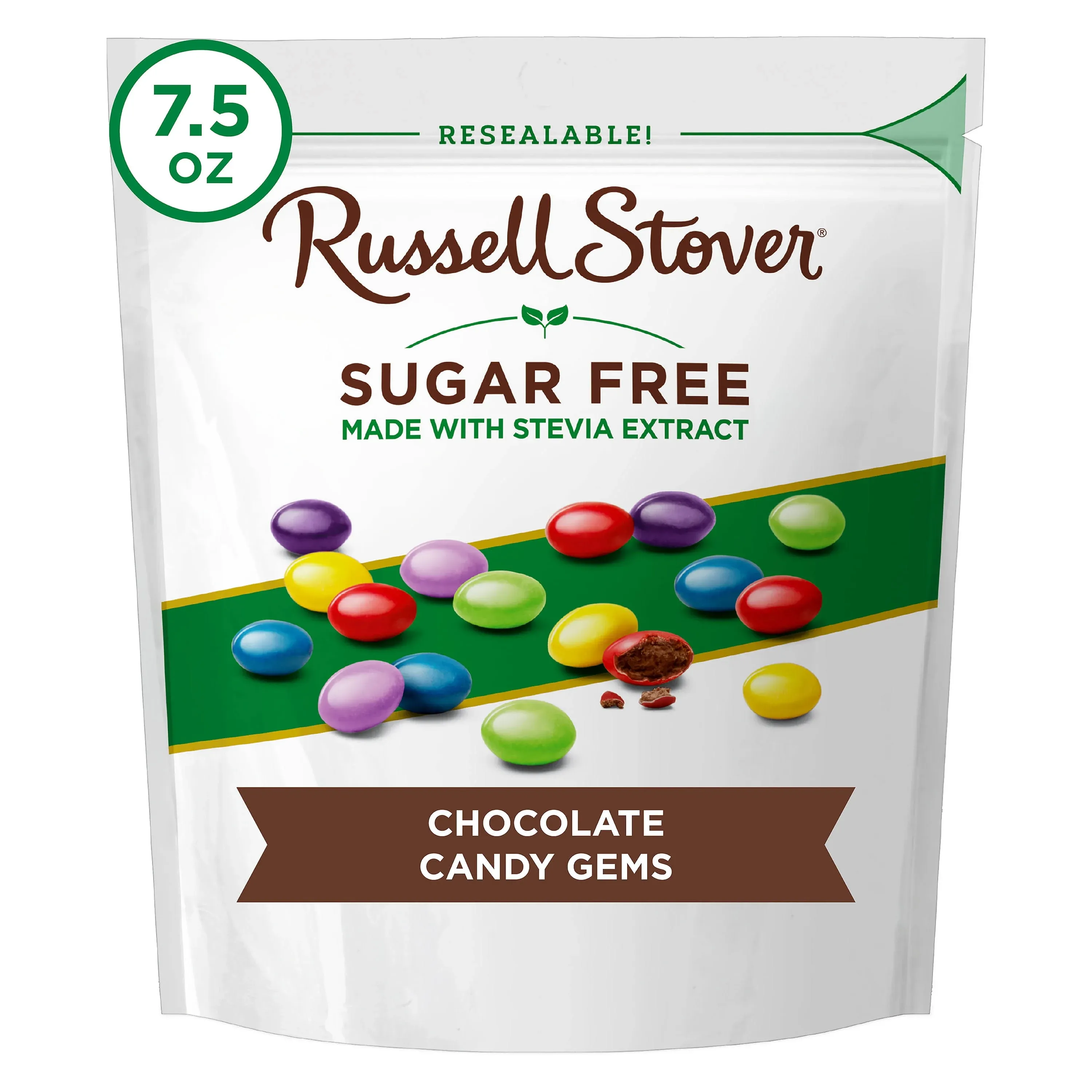 Russell Stover Chocolate Candy Gems, Sugar Free - 7.5 oz