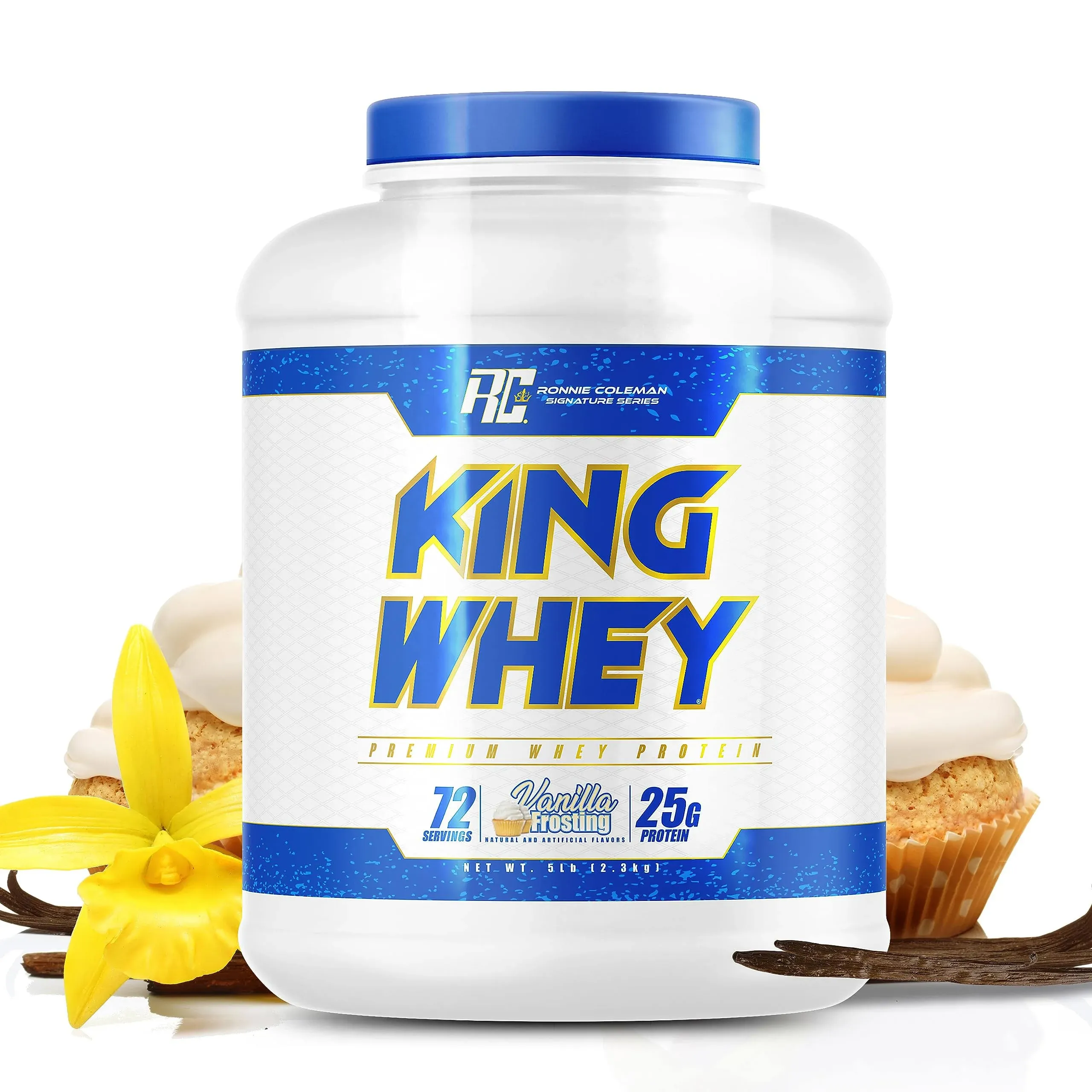 Ronnie Coleman, Signature Series, King Whey, Vanilla Frosting, 5 lb (2.3 kg)