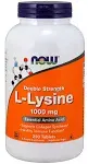 Now Foods, L-lisina, 1.000 mg, 250 Comprimidos