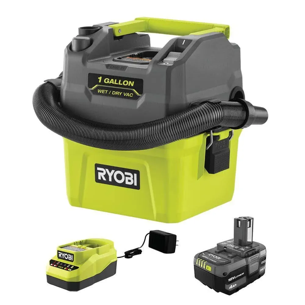 Ryobi PCL733B ONE 18V Cordless 1 gal Wet/Dry Vacuum - Green