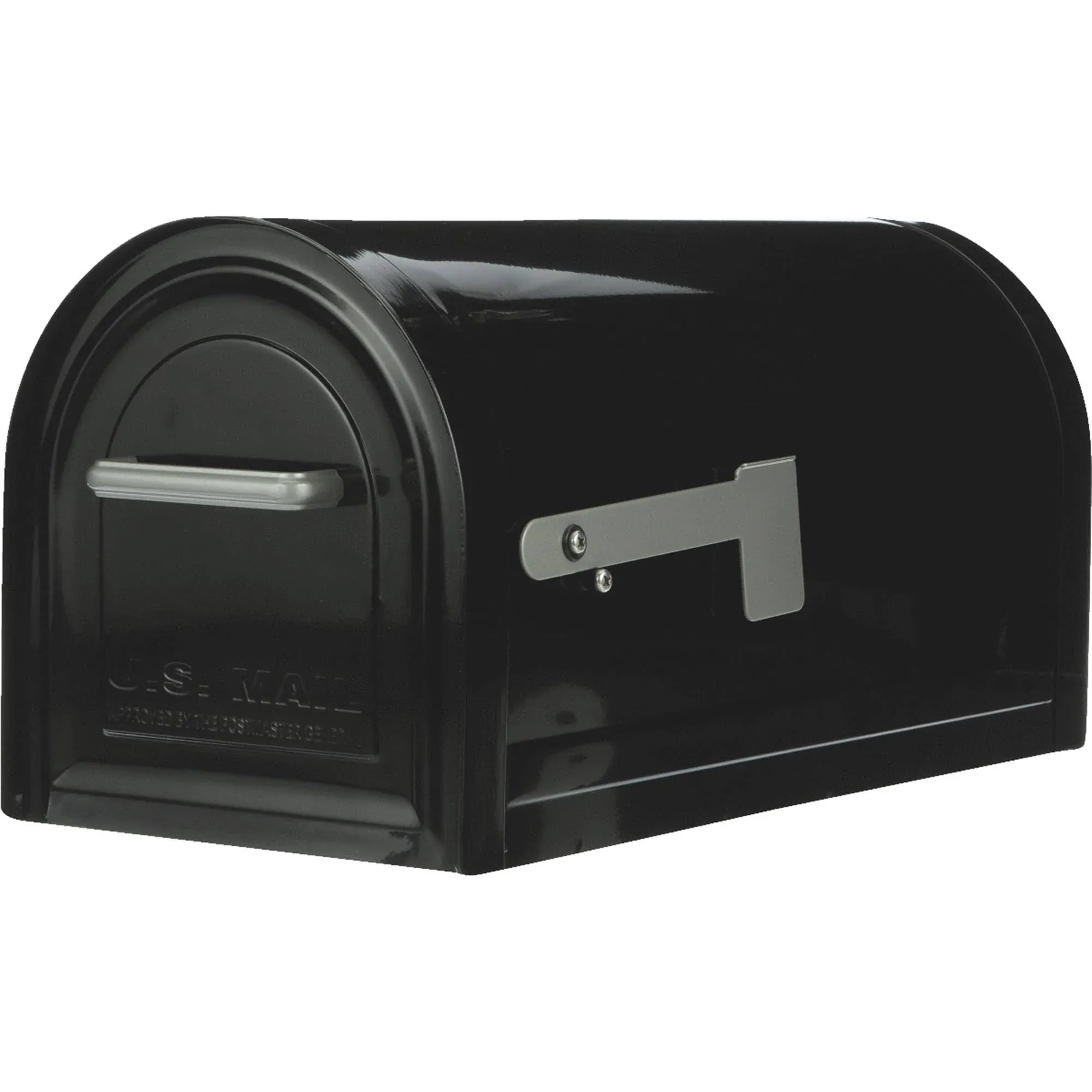 Reliant Large, Locking, Post-Mount Mailbox, White Steel