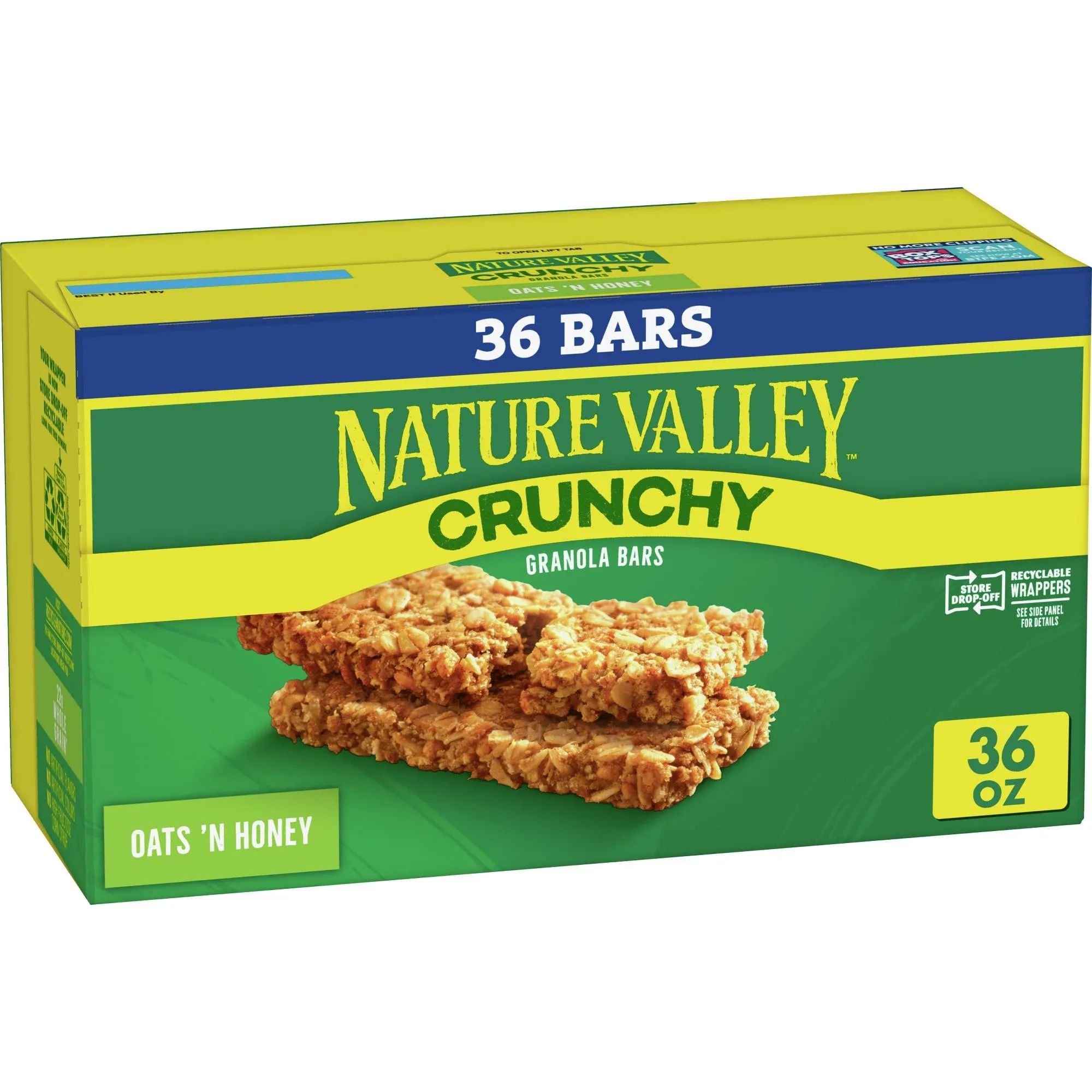 Nature Valley Granola Bars, Oats 'N Honey, Crunchy - 36 ct