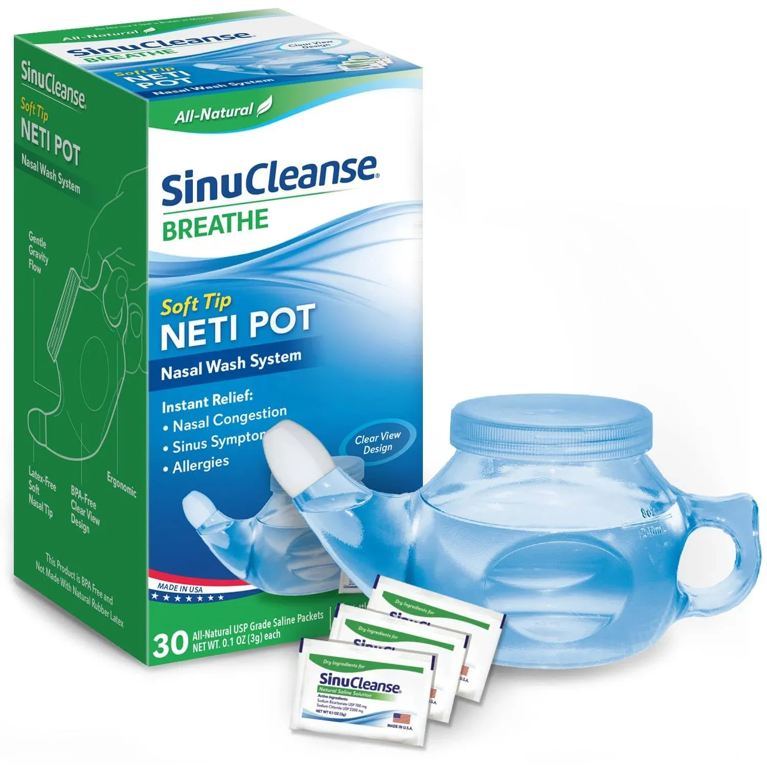 Sinucleanse Neti Pot All Natural Nasal Wash System Kit  each By Sinucleanse