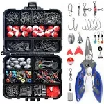 263pcs Fishing Accessories Set with Box Including Jig Hooks  Swivels V1S2