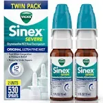 Vicks Sinex Severe Nasal Spray - Original, 0.5 fl oz, 2 pk