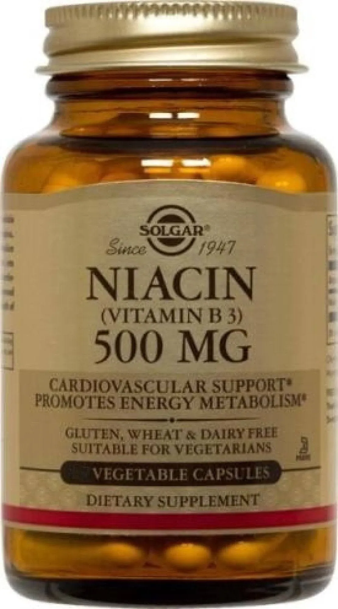 Solgar Niacin 500 mg Vegetable Capsules