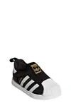 Kids' Superstar 360 Low-top Sneakers In Black/white/gold Metallic