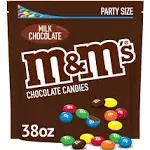 M & M's Chocolate Candies, Milk Chocolate, 38 oz Bag