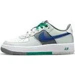 Nike Kids' Grade School Air Force 1 LV8 Shoes, Size 4.5, Silver/Royal