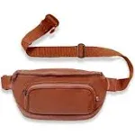 Kibou Faux Leather Diaper Belt Bag Brown