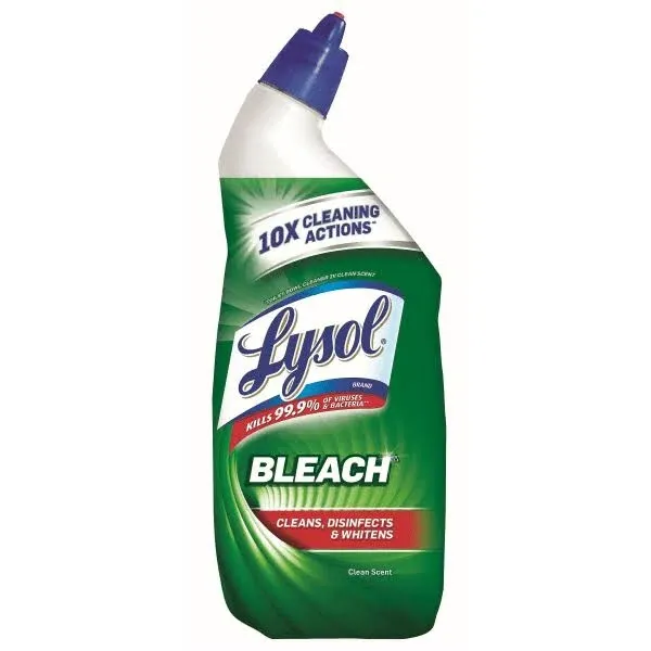 Lysol Toilet Bowl Cleaner w. Bleach, 48oz (2X24oz), 10X Cleaning Power